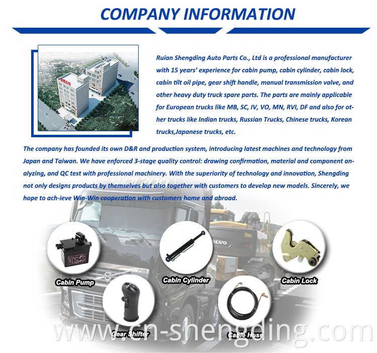 european renault heavy duty truck cab tilt system hydraulic cabin pump